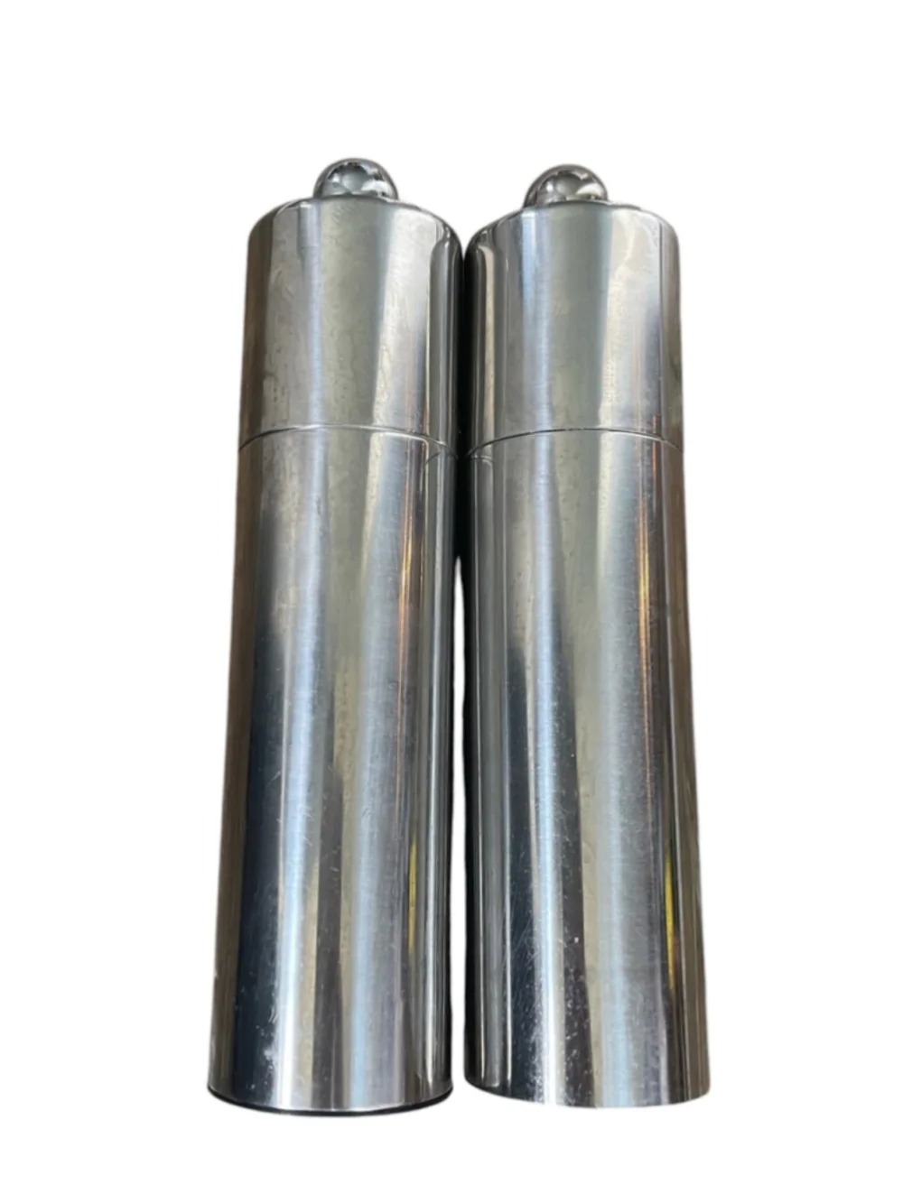 COLE & MASON Vintage MCM Stainless Steel Salt & Pepper Mill Grinder Set